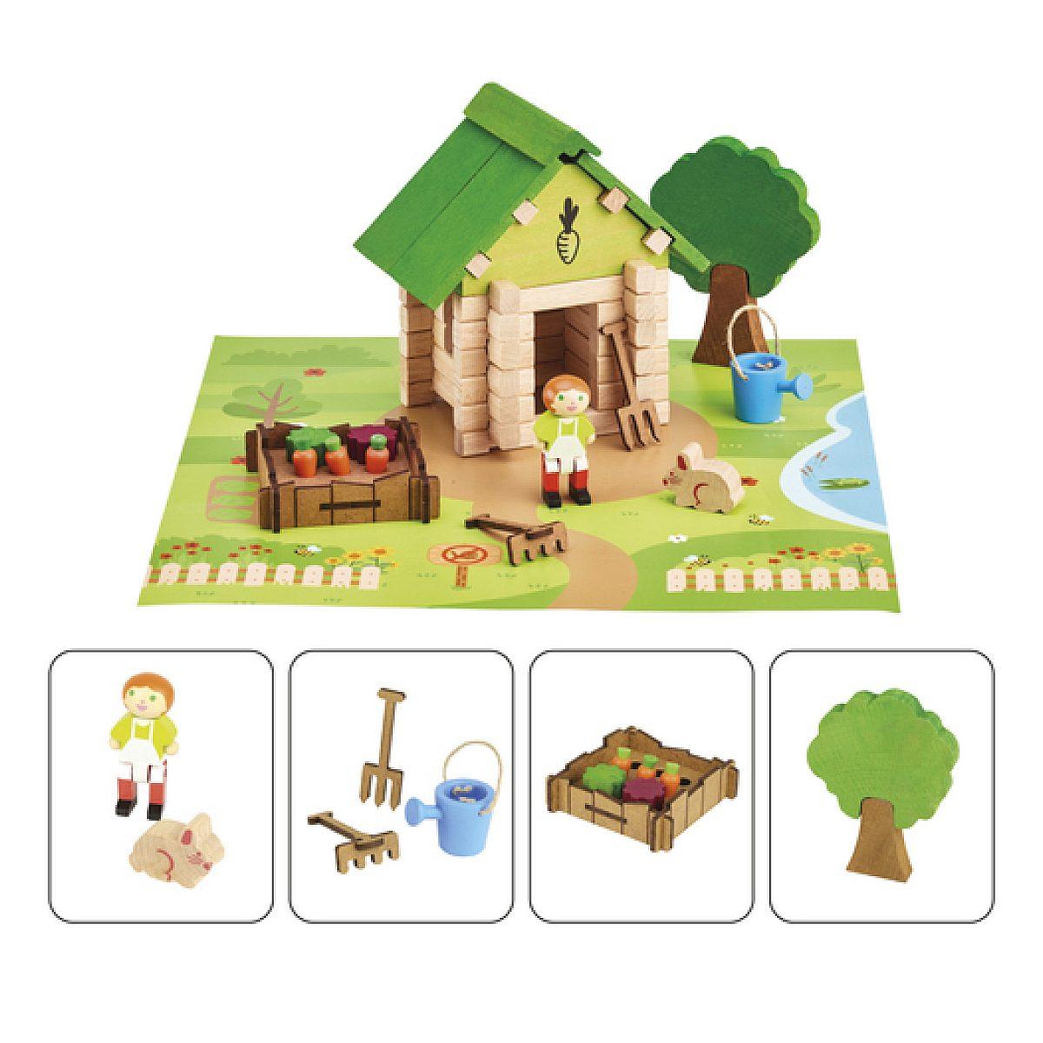 Voir la diapositive 2 : JeuJura La cabane du jardinier - 60 pieces