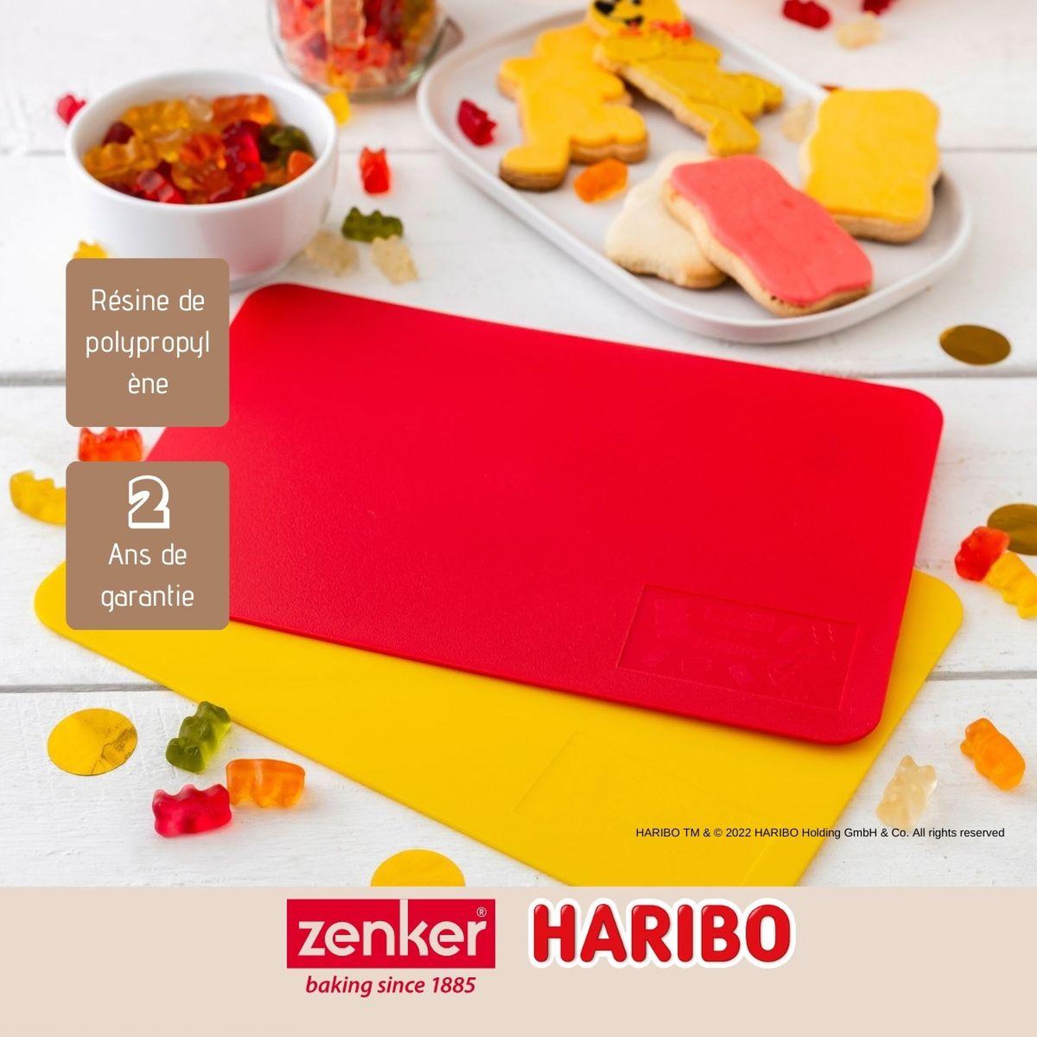 Voir la diapositive 4 : ZENKER Lot de 2 planches à découper en plastique 24,5 x 16 cm Zenker Haribo