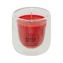 Voir la diapositive 2 : COMPTOIR DE LA BOUGIE Bougie Parfumée En Verre  Ilan  130g Rouge Velvet