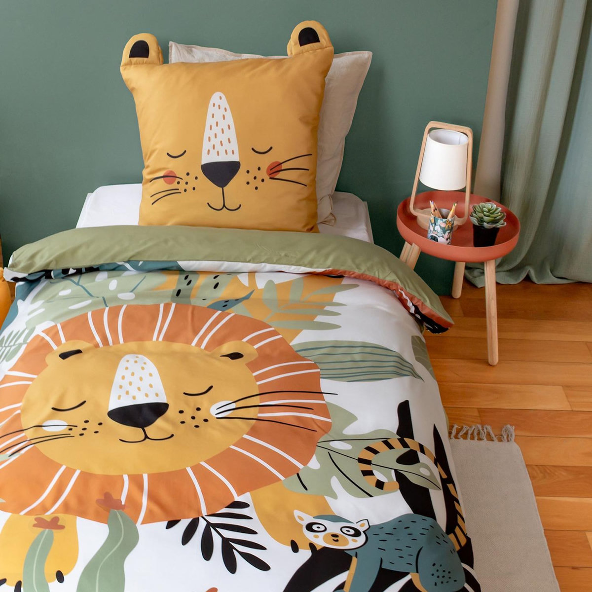 Home collection Parure housse de couette 100% microfibre 140x200 cm, rey