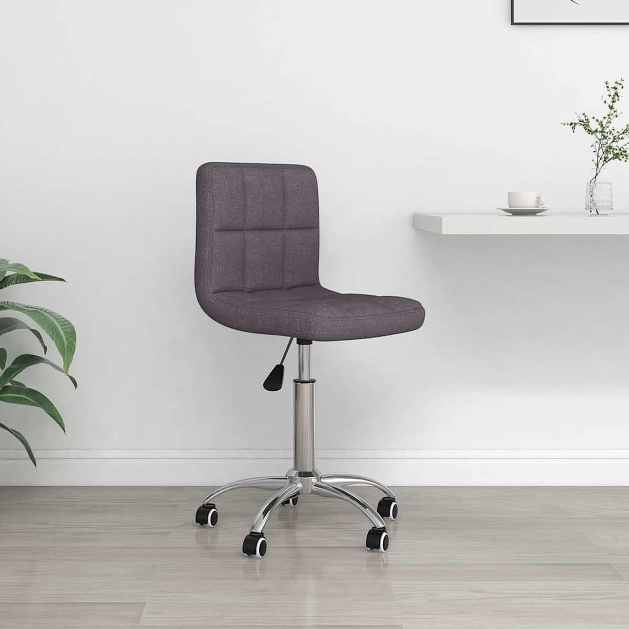 Voir la diapositive 2 : VIDAXL Chaise pivotante de bureau Taupe Tissu