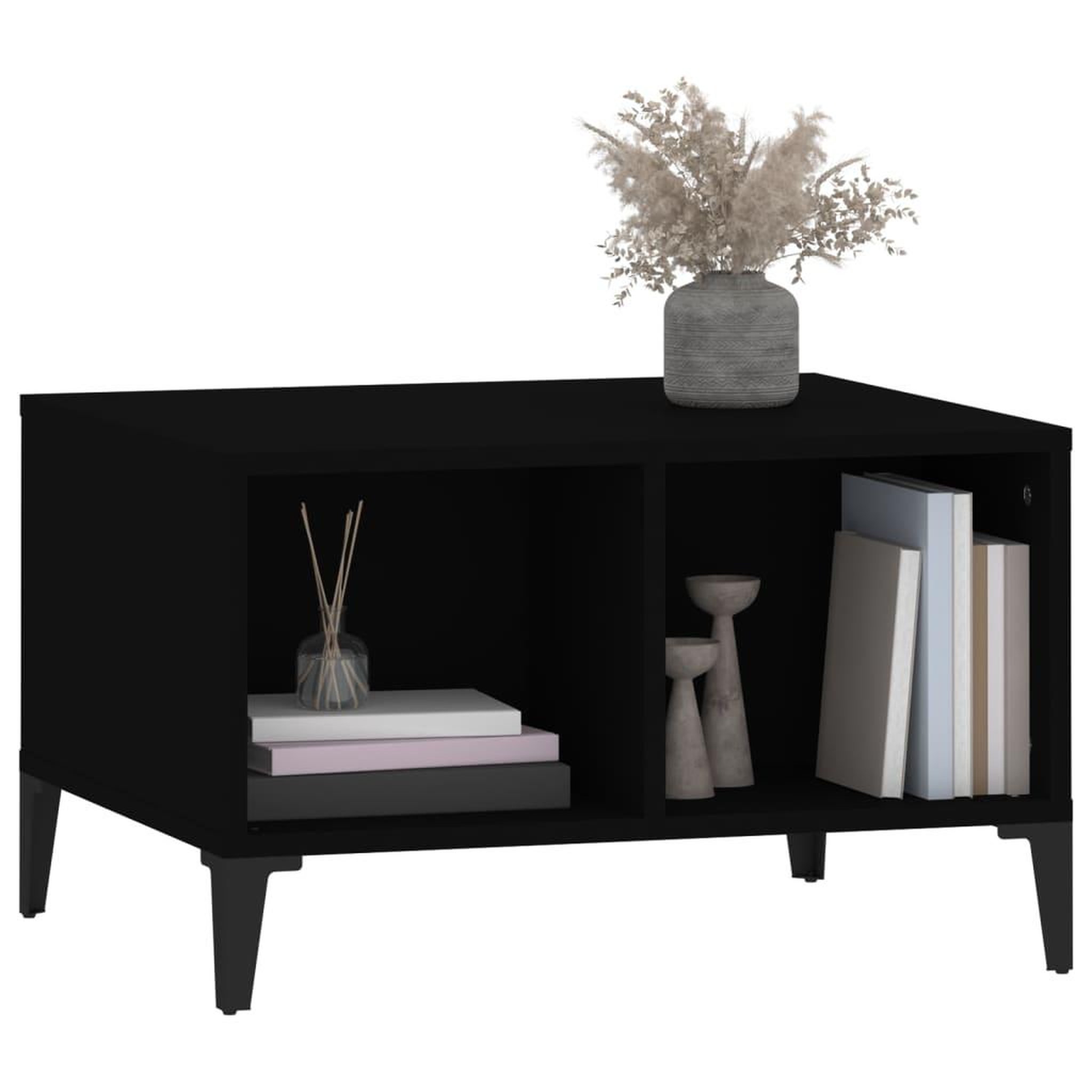 Voir la diapositive 4 : VIDAXL Table basse Noir 60x50x36,5 cm Bois d'ingenierie