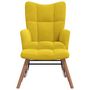Voir la diapositive 3 : VIDAXL Chaise a bascule avec repose-pied Jaune moutarde Velours