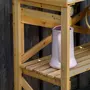 OUTSUNNY Table de rempotage jardinage - étagère à lattes - plateau avec rebords - bois sapin pré-huilé