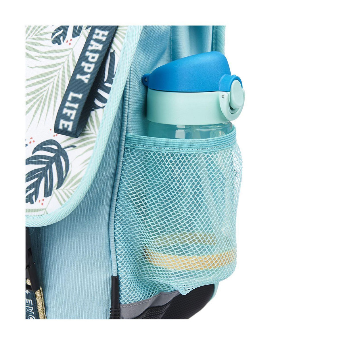 AUCHAN Cartable à roulettes 41 cm CM1/CM2 bleu Tropical Move