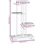 Voir la diapositive 6 : VIDAXL Jardiniere a 4 niveaux avec roues 44x23x80 cm Blanc Fer