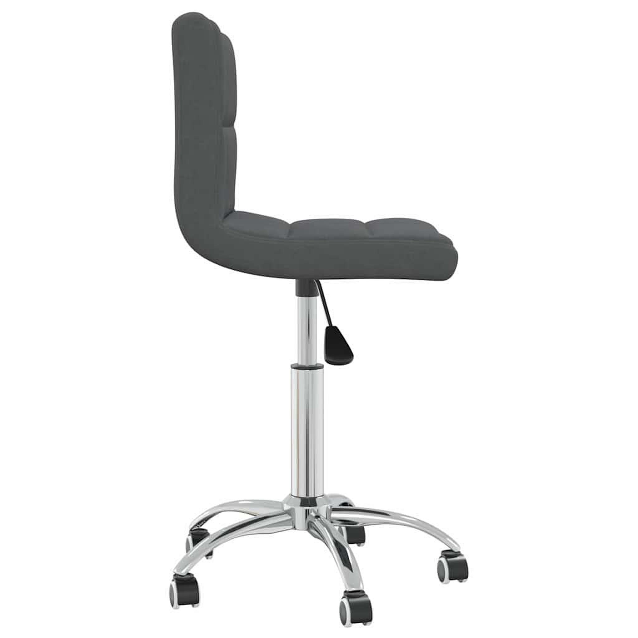 Voir la diapositive 6 : VIDAXL Chaise pivotante de bureau Gris fonce Tissu