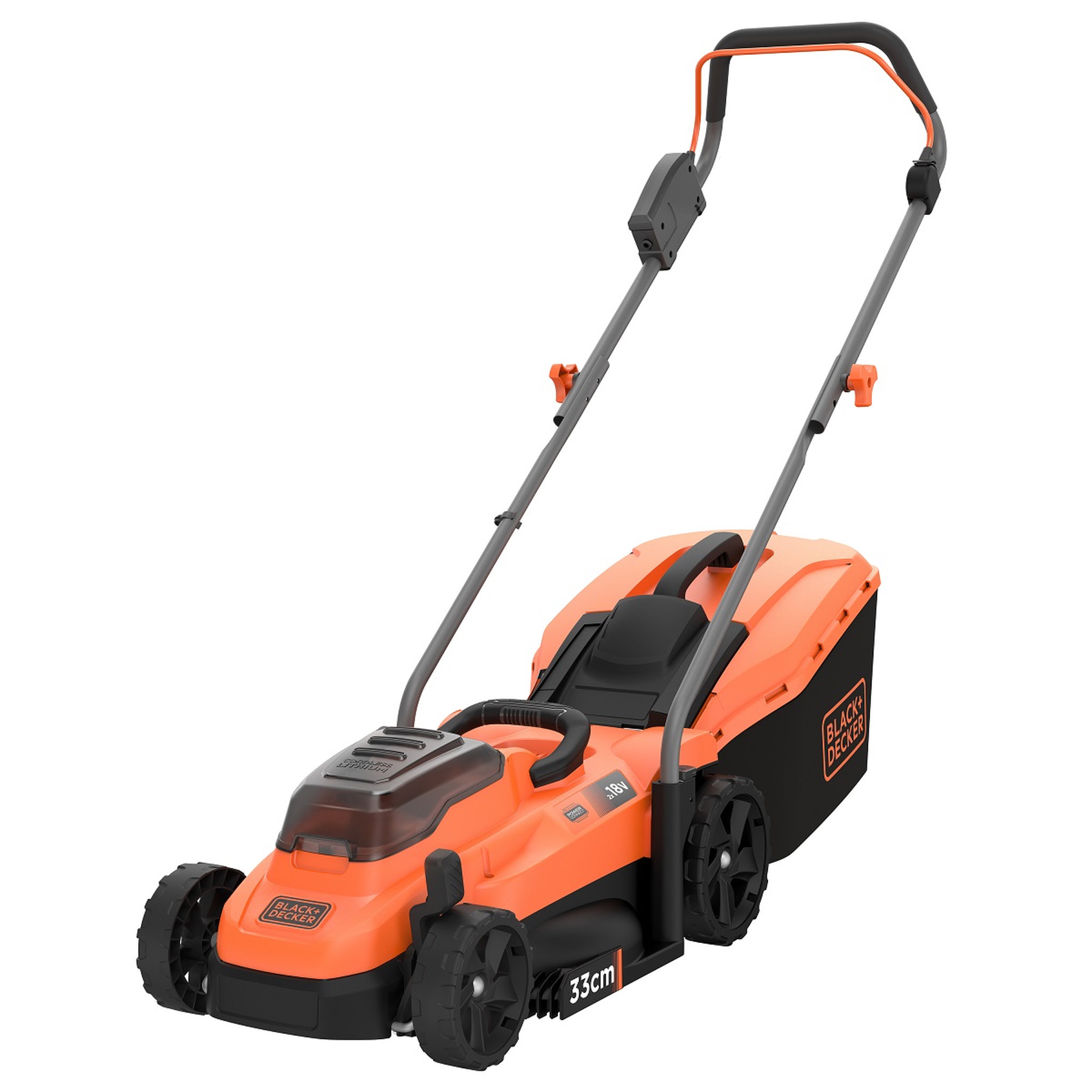 Voir la diapositive 1 : Black & Decker Tondeuse à gazon sans fil 18V - coupe 33cm