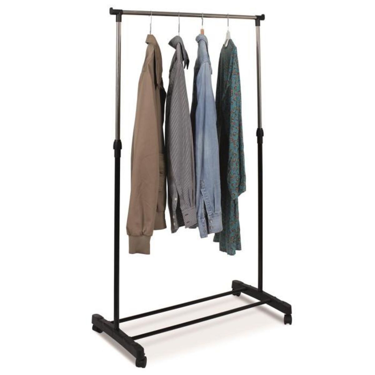 Paris Prix Portant à Vêtements en Métal  Roulette  90cm Noir