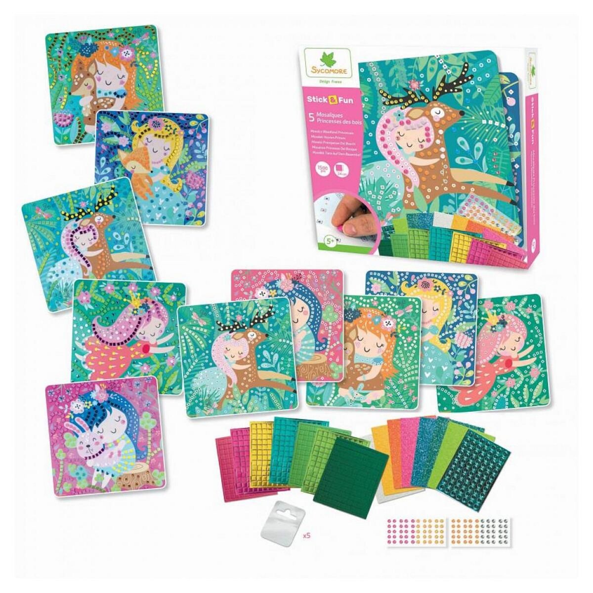 Au Sycomore Stick'n fun - gm mosaiques - princesses des bois