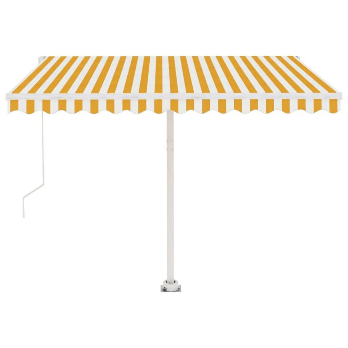 VIDAXL Auvent manuel retractable sur pied 300x250 cm Jaune/Blanc