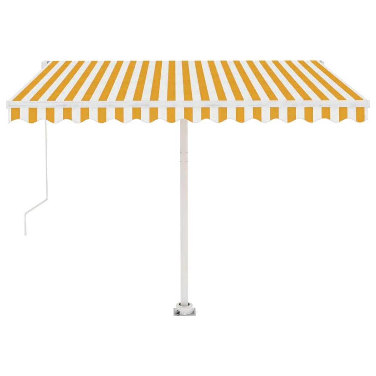 VIDAXL Auvent manuel retractable sur pied 300x250 cm Jaune/Blanc