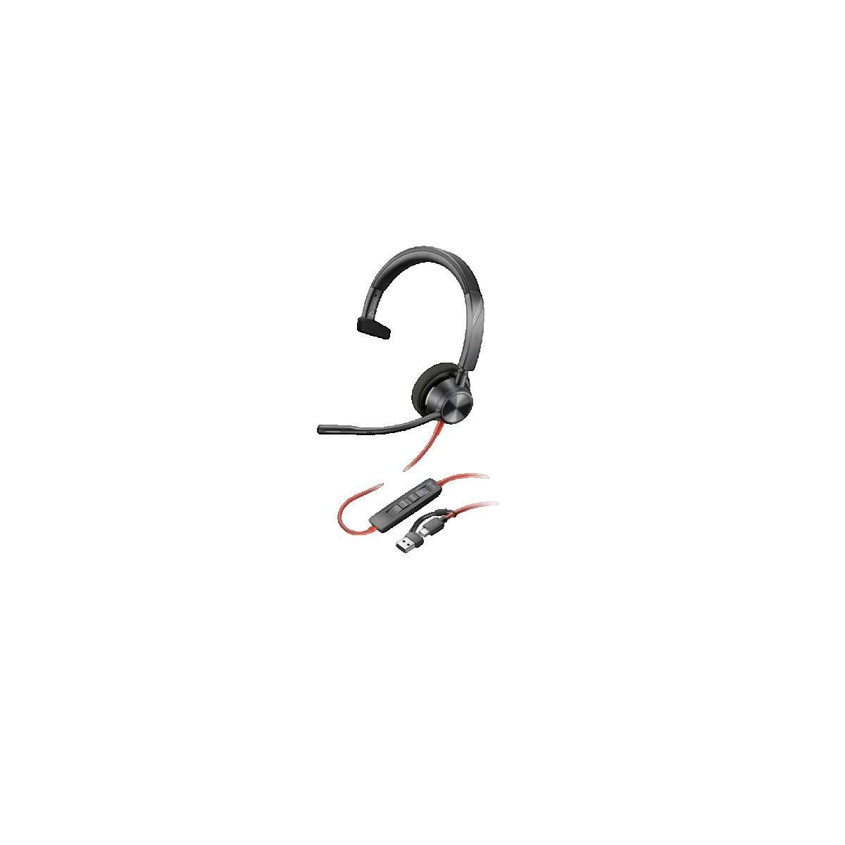 POLYCOM Micro-casque Poly Blackwire 3310 filaire noir