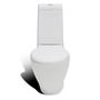 Voir la diapositive 4 : VIDAXL Ensemble de toilette et bidet sur pied blanc ceramique