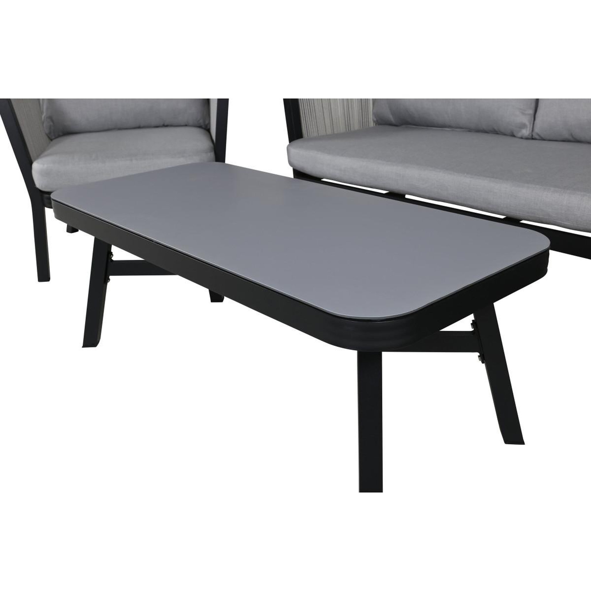 Voir la diapositive 5 : Paris Prix Salon de jardin  virya  150cm noir & gris