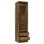 Voir la diapositive 4 : VIDAXL Armoire avec tiroirs Chene fume 50x50x200 cm Bois d'ingenierie