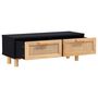 Voir la diapositive 3 : VIDAXL Table basse Noir 80x40x30 cm Bois d'ingenierie et pin massif