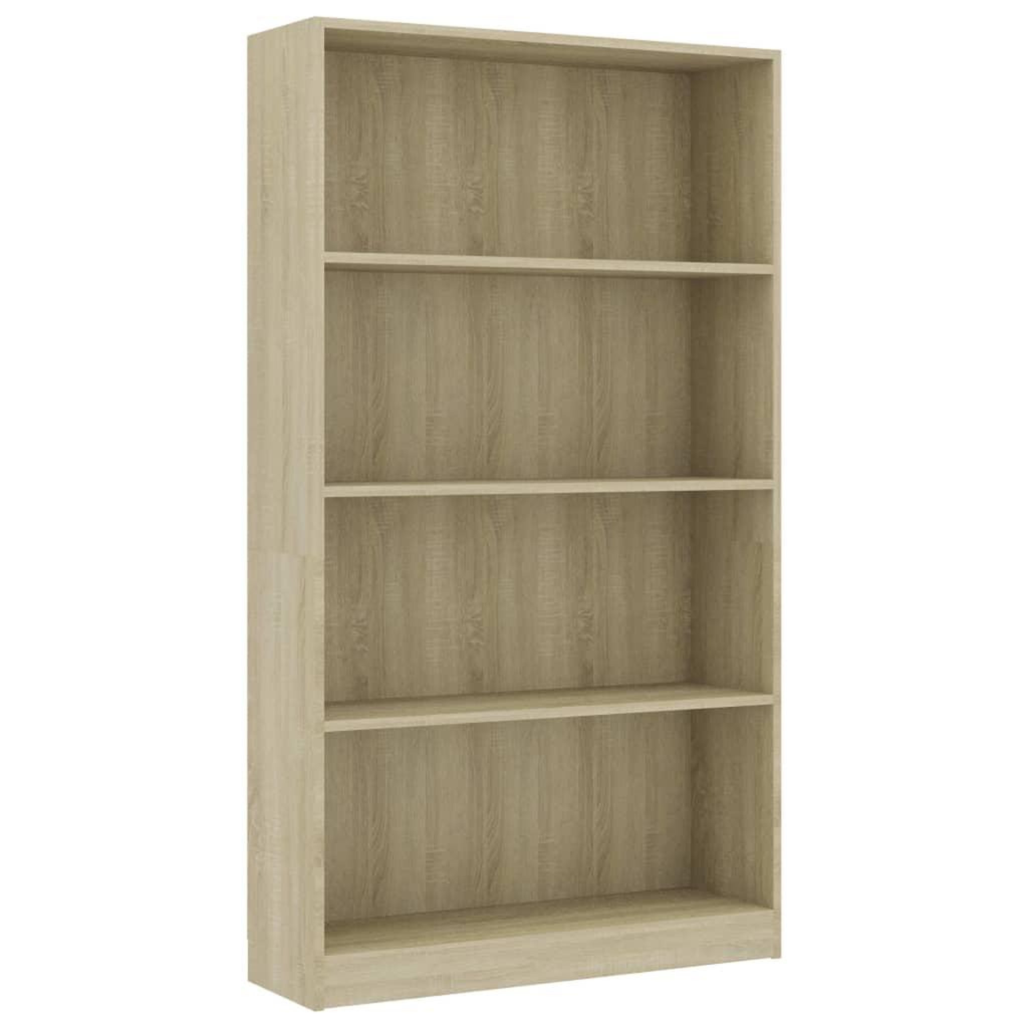 Voir la diapositive 2 : VIDAXL Bibliotheque a 4 niveaux Chene sonoma Bois d'ingenierie