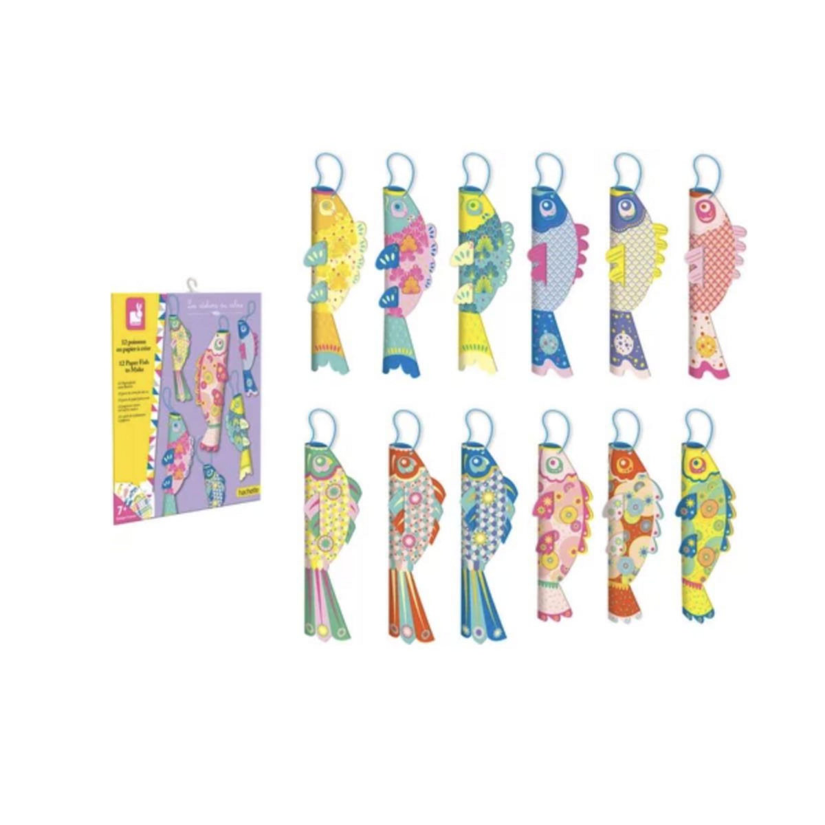 Juratoys-Janod 12 poissons en papier a creer