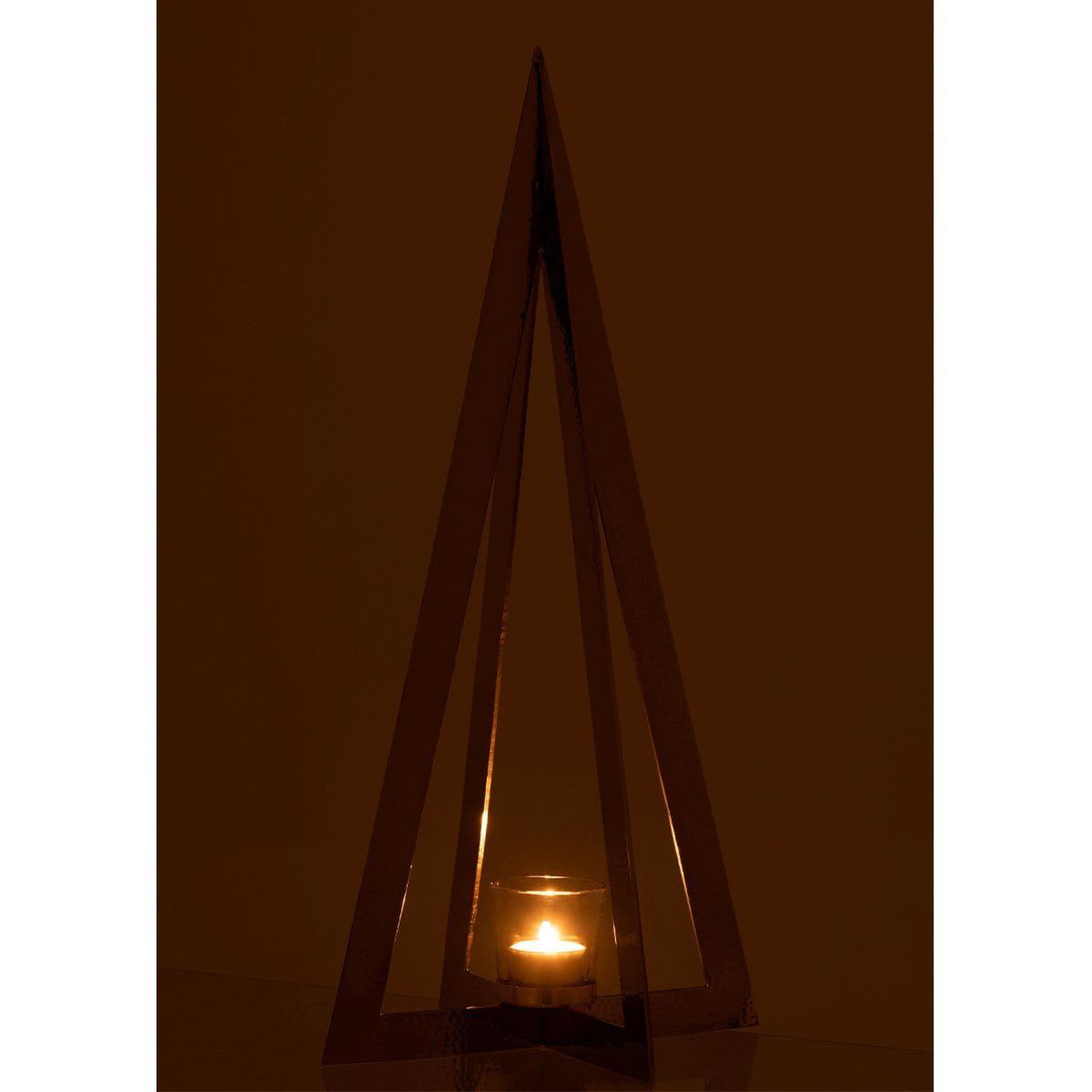 Voir la diapositive 3 : J-LINE Photophore en Métal Design  Arbre  58cm Argent