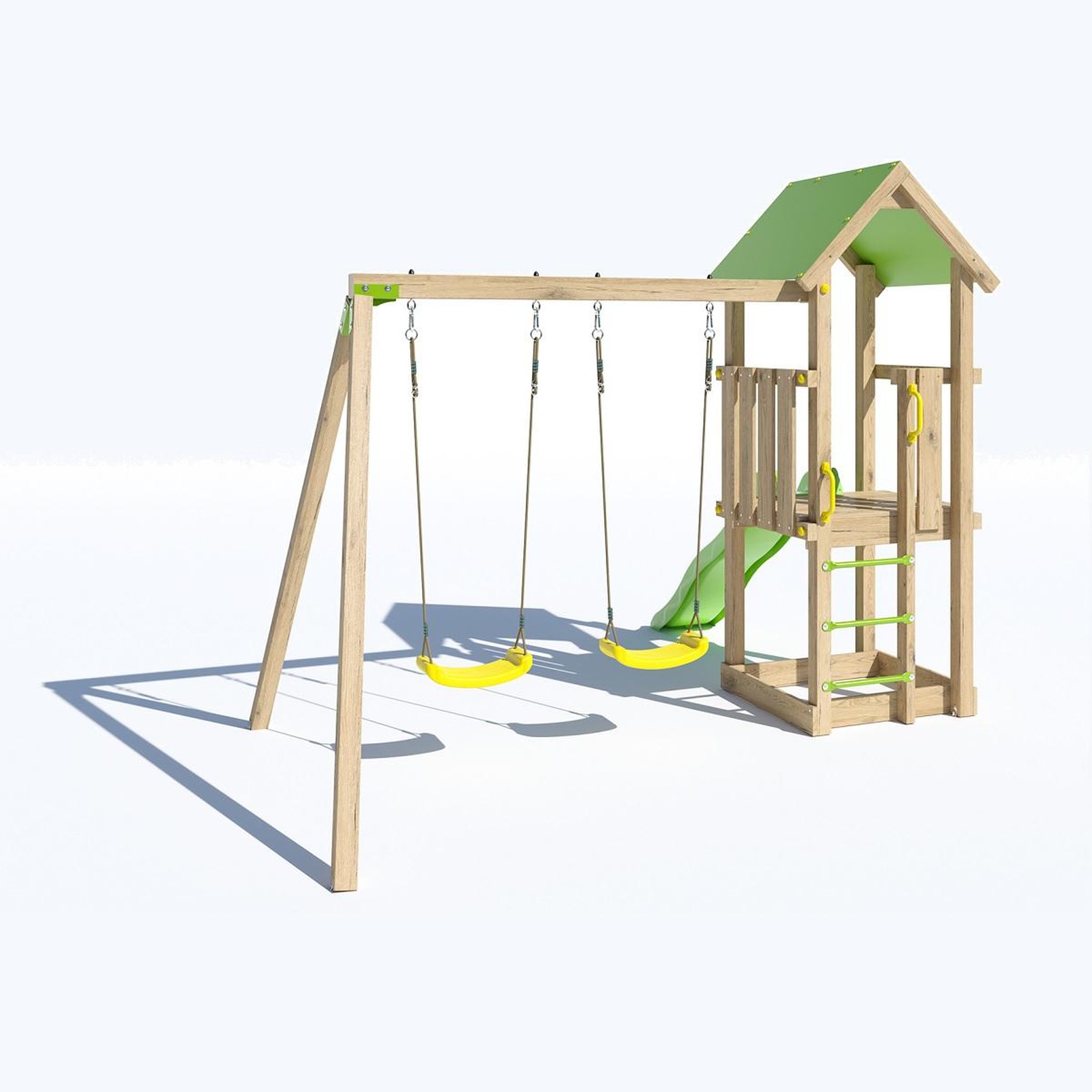 Voir la diapositive 3 : trigano Aire de jeux avec toboggan - Bois - H1,90m - EASY XPERIENCE