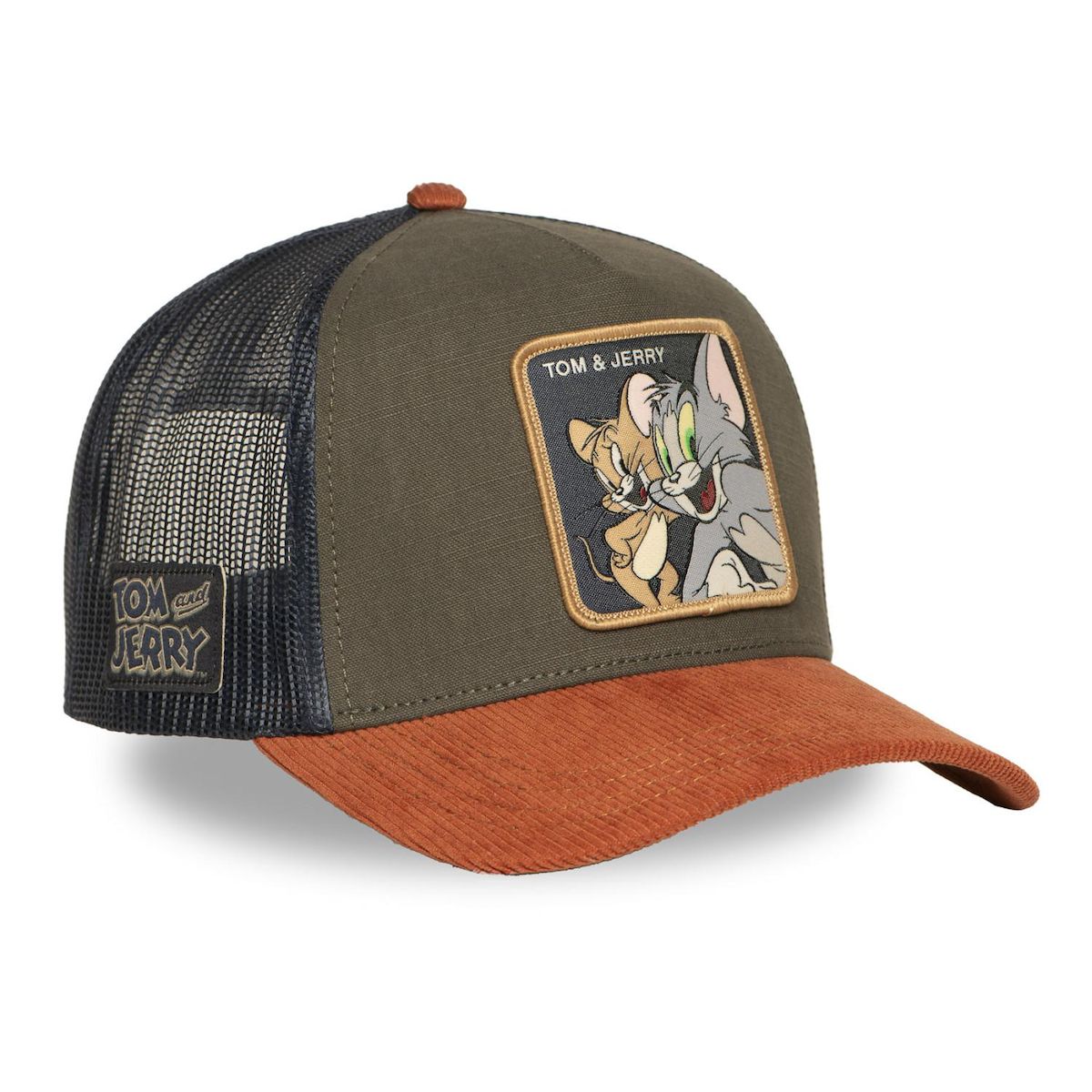 CAPSLAB Casquette trucker prenium semi curved Tom and Jerry