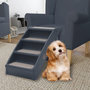 Voir la diapositive 1 : VIDAXL Escalier pliable a 4 marches pour chiens Gris fonce
