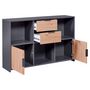 Voir la diapositive 8 : Commode de rangement 2 portes 2 tiroirs 3 niches TEO 