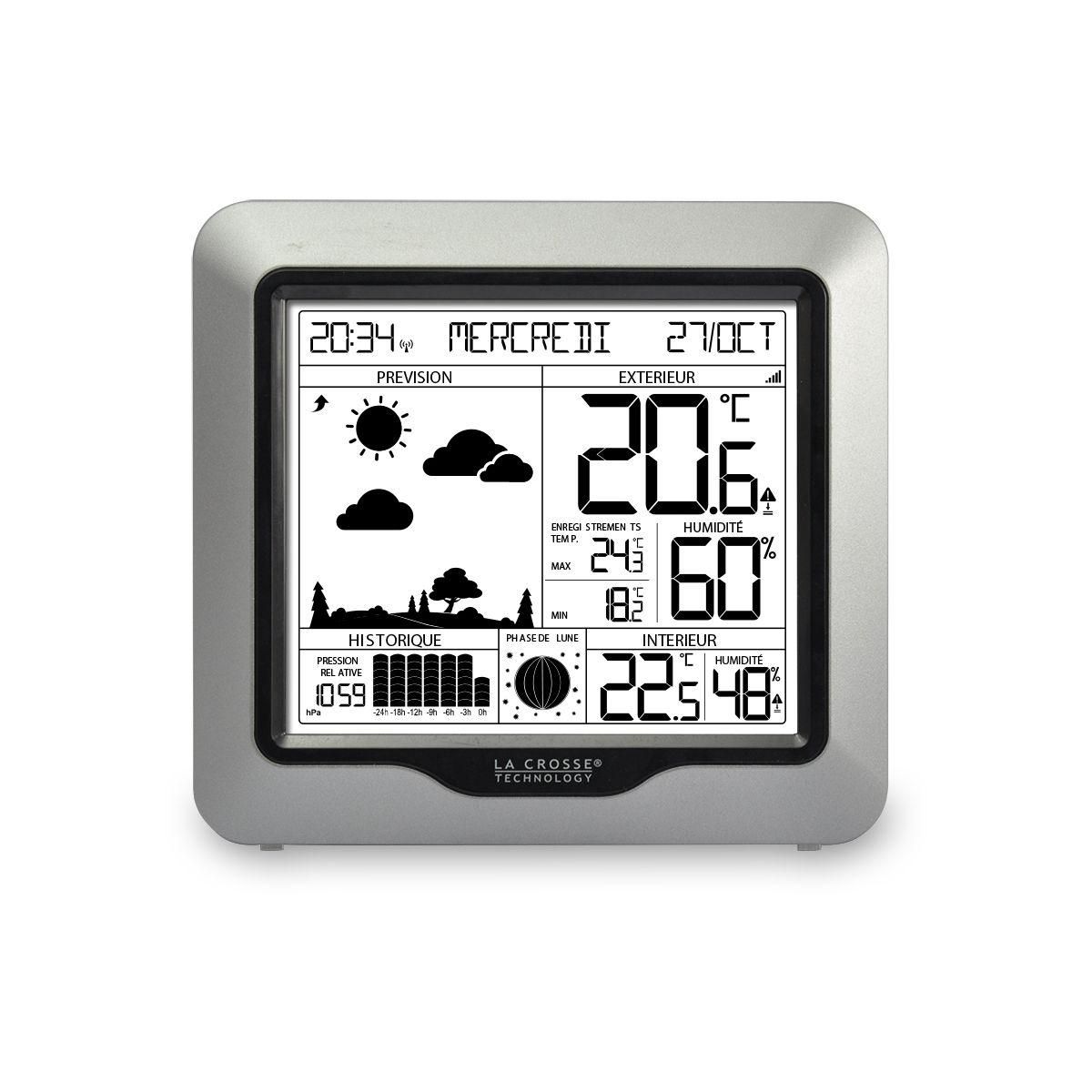 La crosse technology Station météo gris - WS6823-SIL