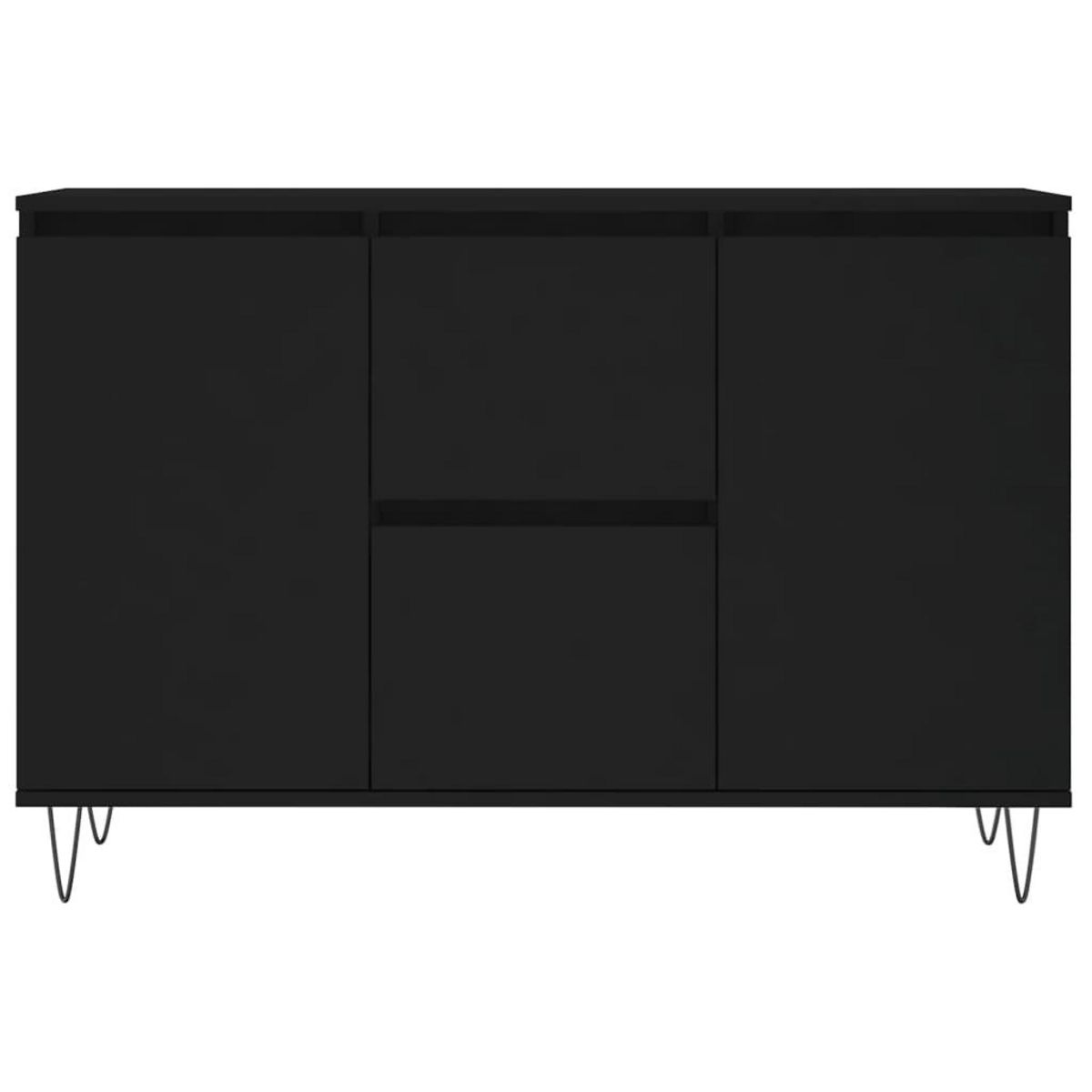 VIDAXL Buffet noir 104x35x70 cm bois d'ingenierie