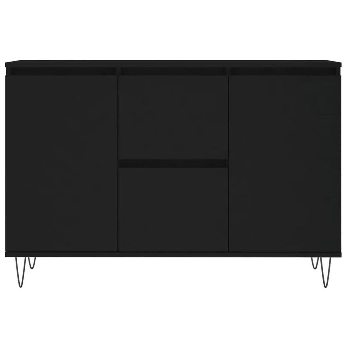 VIDAXL Buffet noir 104x35x70 cm bois d'ingenierie