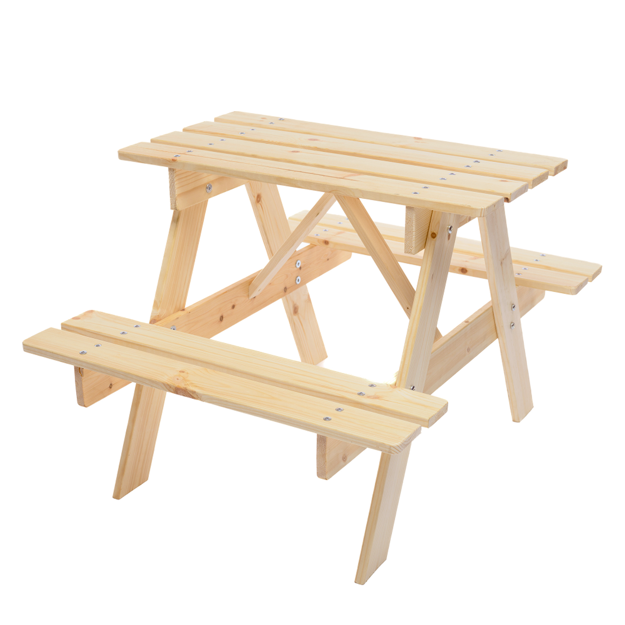 Voir la diapositive 2 : TIMBELA Table enfant en bois – table et chaise enfant - salon de jardin enfant 81x60xh50 cm m012-1