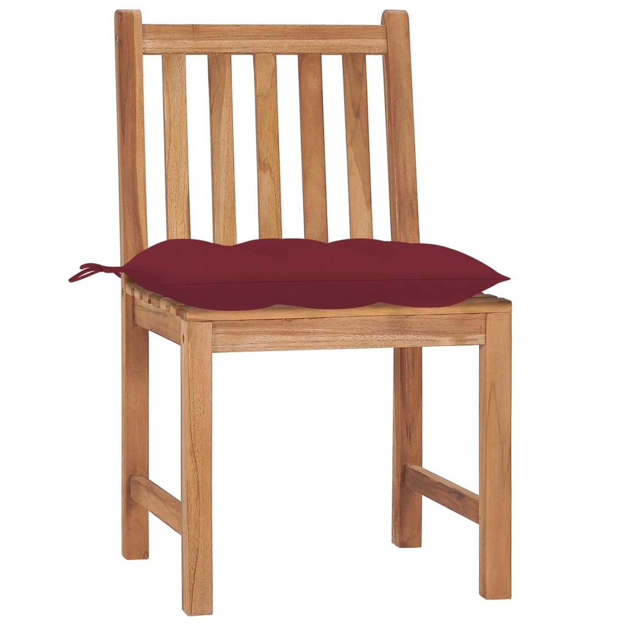 Voir la diapositive 3 : VIDAXL Chaises de jardin lot de 6 avec coussins Bois de teck massif