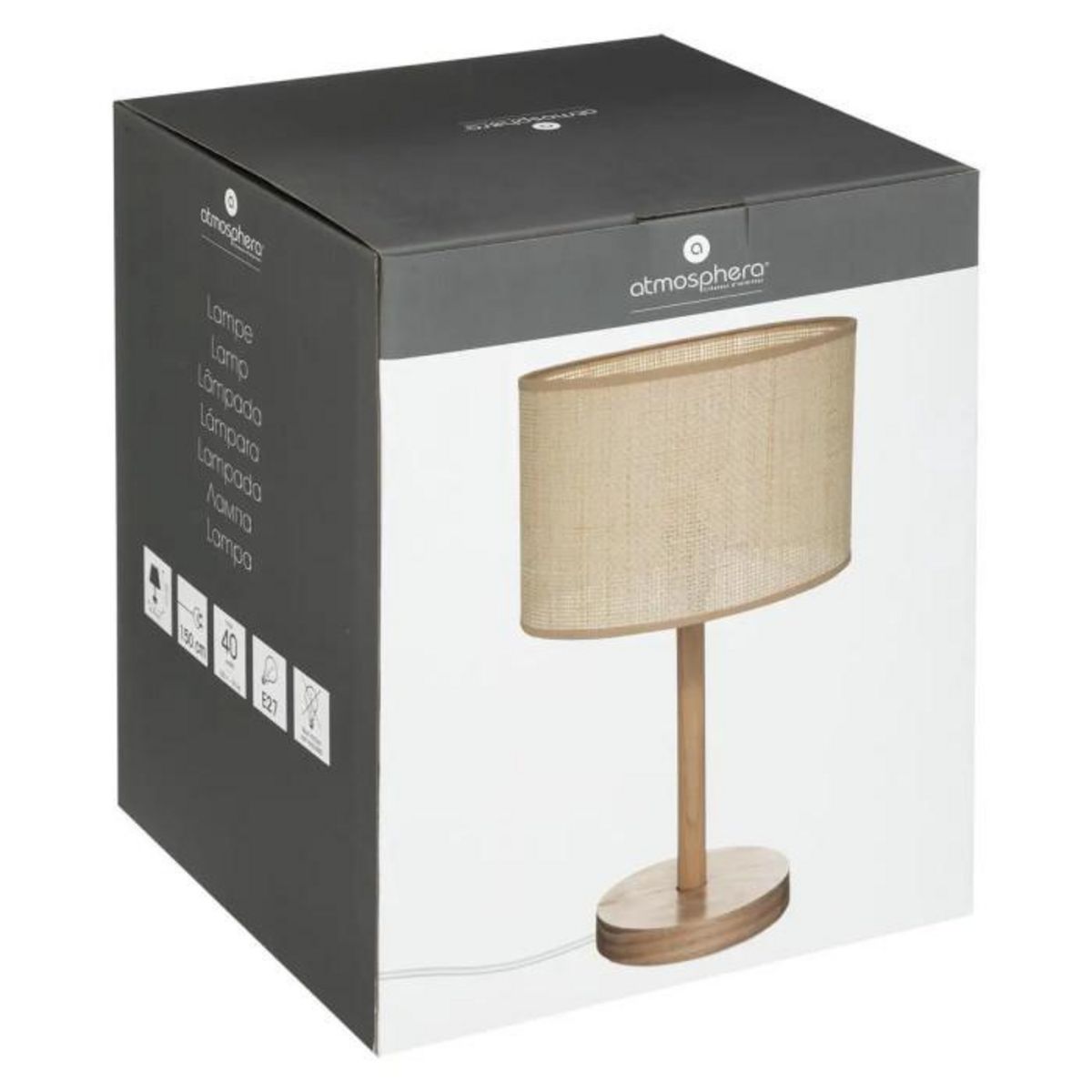 ATMOSPHERA Lampe à Poser Design  Della  42cm Beige