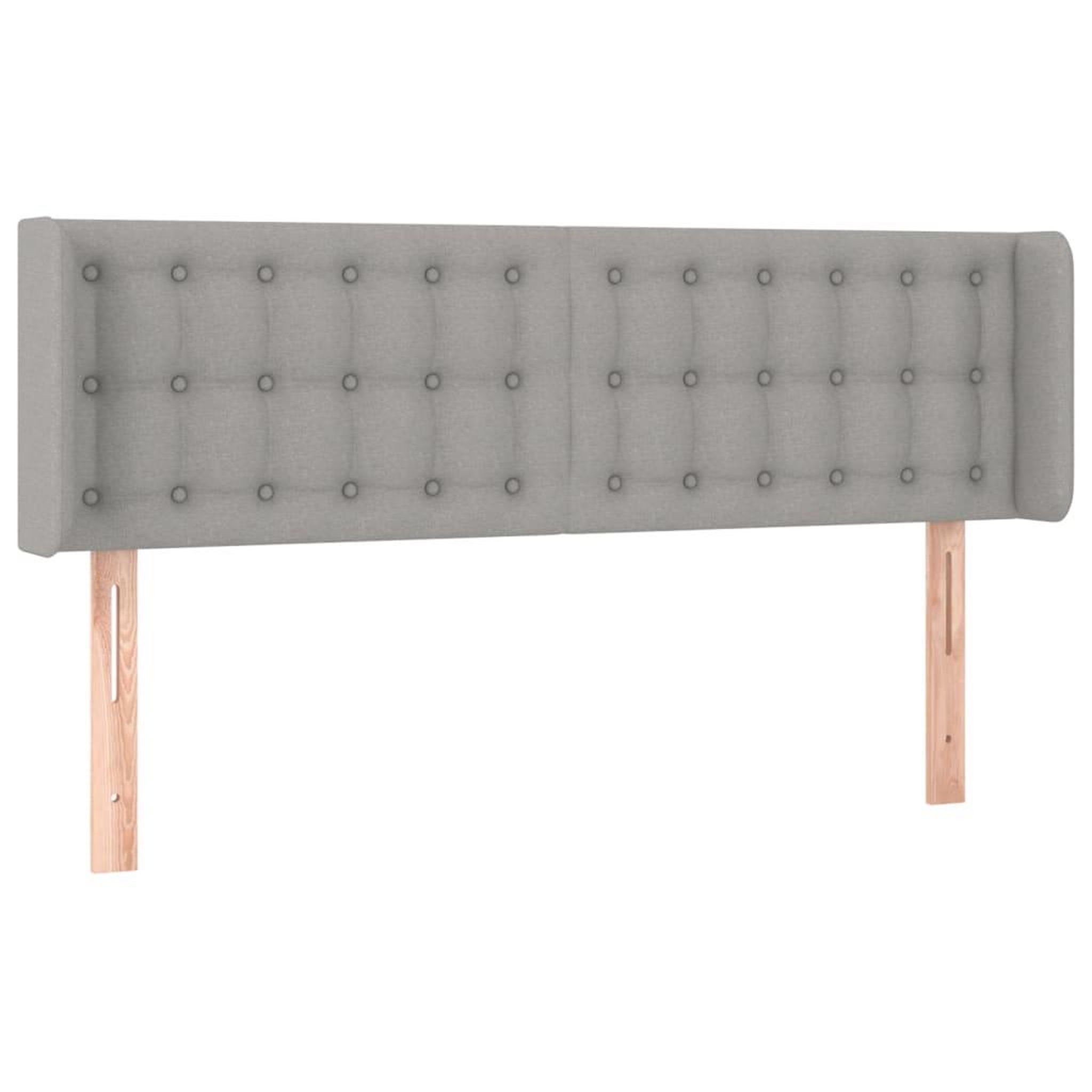 Voir la diapositive 2 : VIDAXL Tete de lit avec oreilles Gris clair 147x16x78/88 cm Tissu