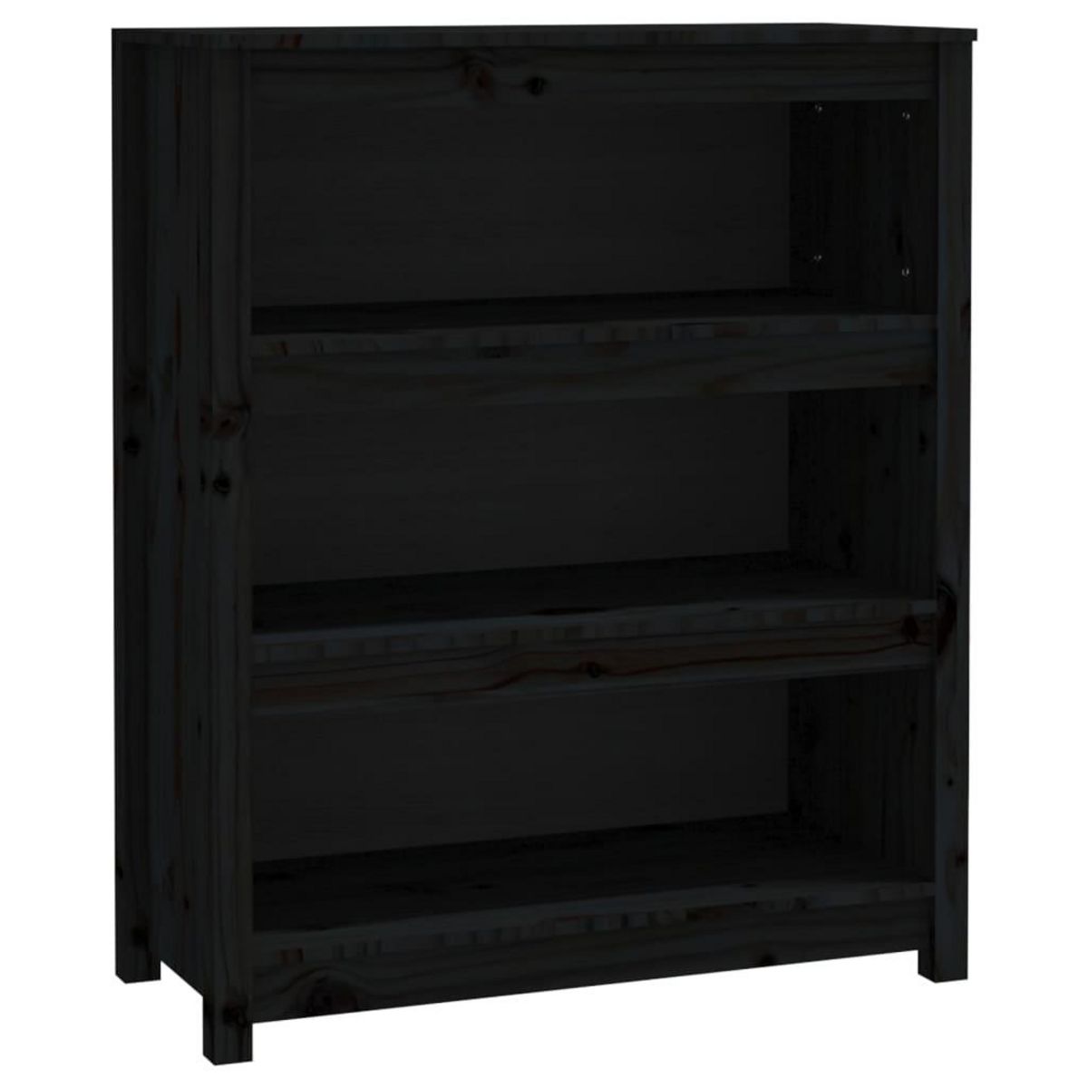 VIDAXL Bibliotheque Noir 80x35x97 cm Bois de pin massif