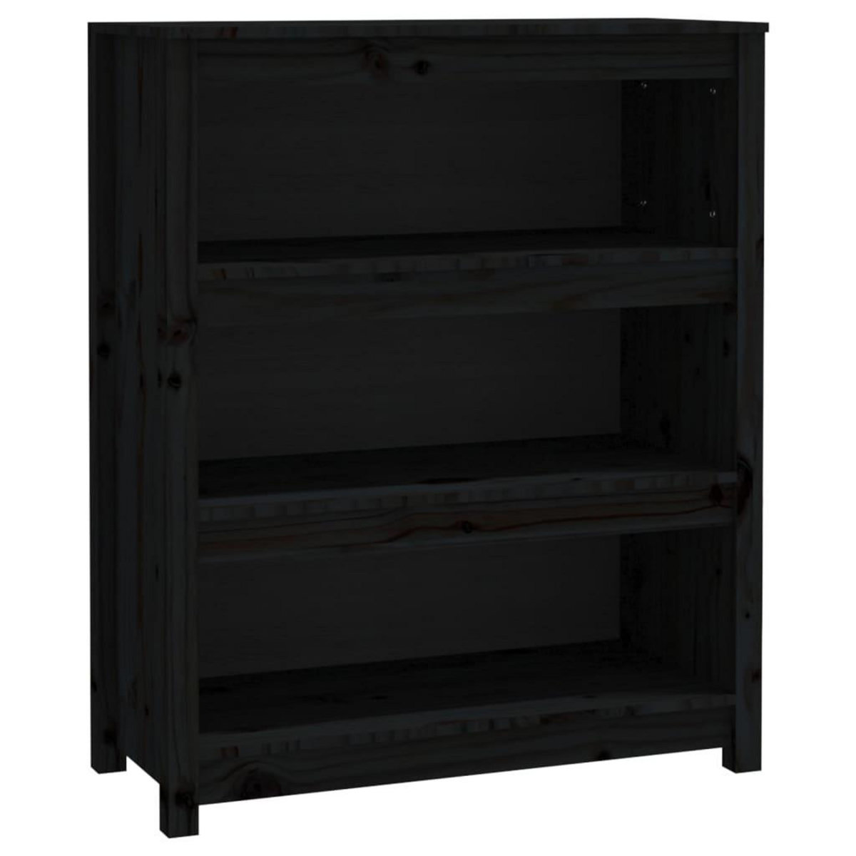VIDAXL Bibliotheque Noir 80x35x97 cm Bois de pin massif