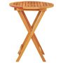 Voir la diapositive 3 : VIDAXL Table de jardin pliable Ø60x75 cm Bois d'eucalyptus solide