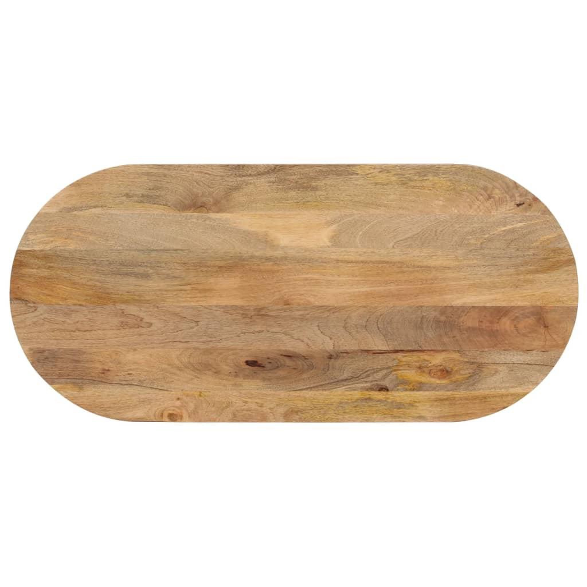 VIDAXL Dessus de table 140x60x2,5 cm ovale bois massif de manguier