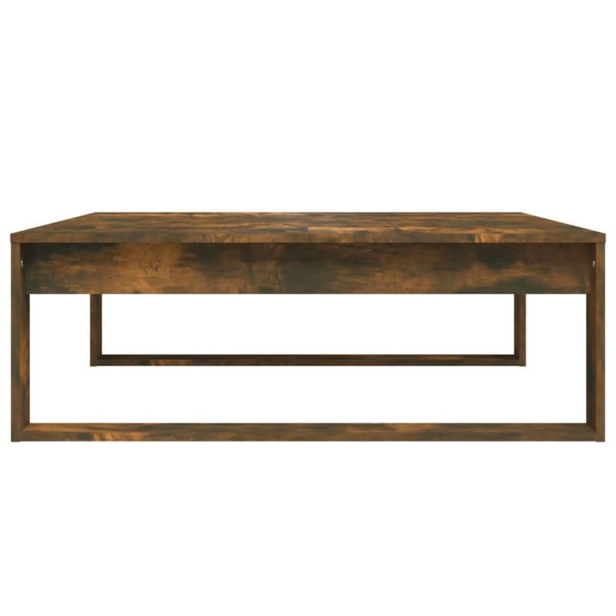 Voir la diapositive 6 : VIDAXL Table basse Chêne fumé 100x100x35 cm Bois d ingénierie