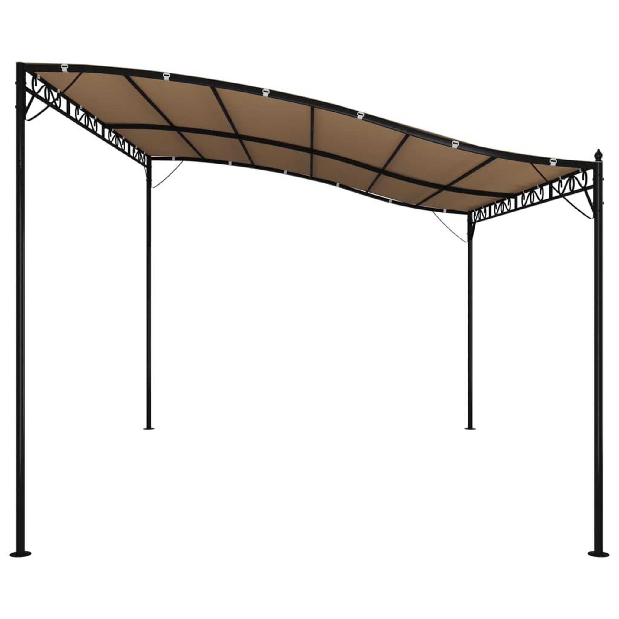 Voir la diapositive 4 : VIDAXL Auvent taupe 4x3 m 180 g/m^2 tissu et acier