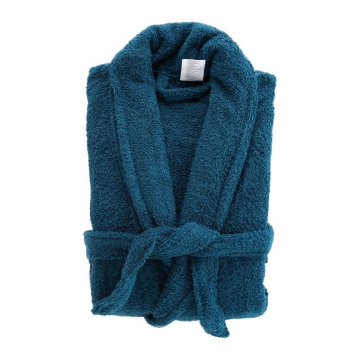 Paris Prix Peignoir Col Châle en Coton  Tendresse  Saphir