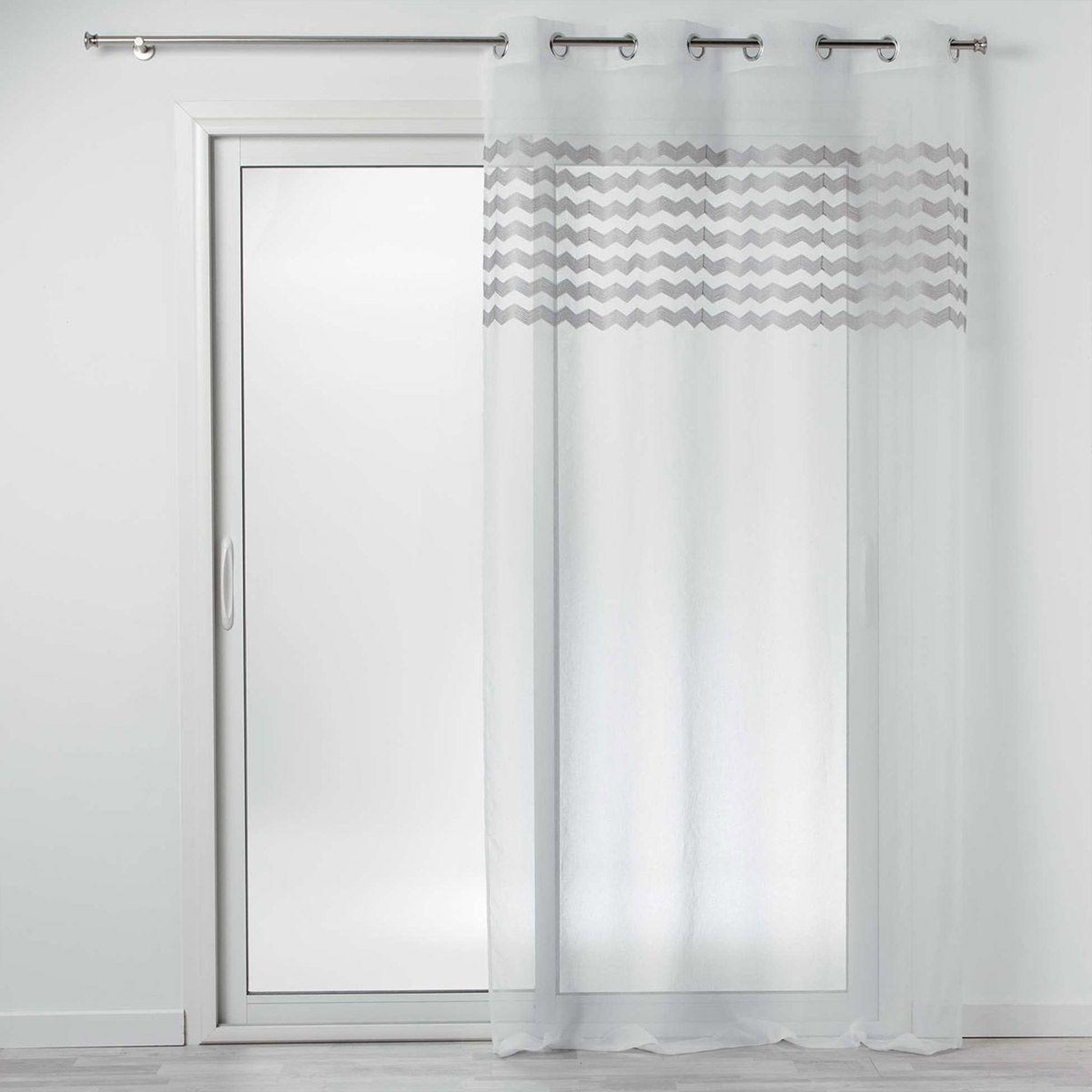 Douceur d'Intérieur Rideau voilage à œillets  sandina  140x280cm gris