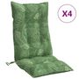 Voir la diapositive 2 : VIDAXL Coussins de chaise a dossier haut lot de 4 modele de feuille