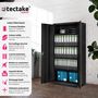 Voir la diapositive 2 : tectake Armoire de classement en acier lâqué époxy noir