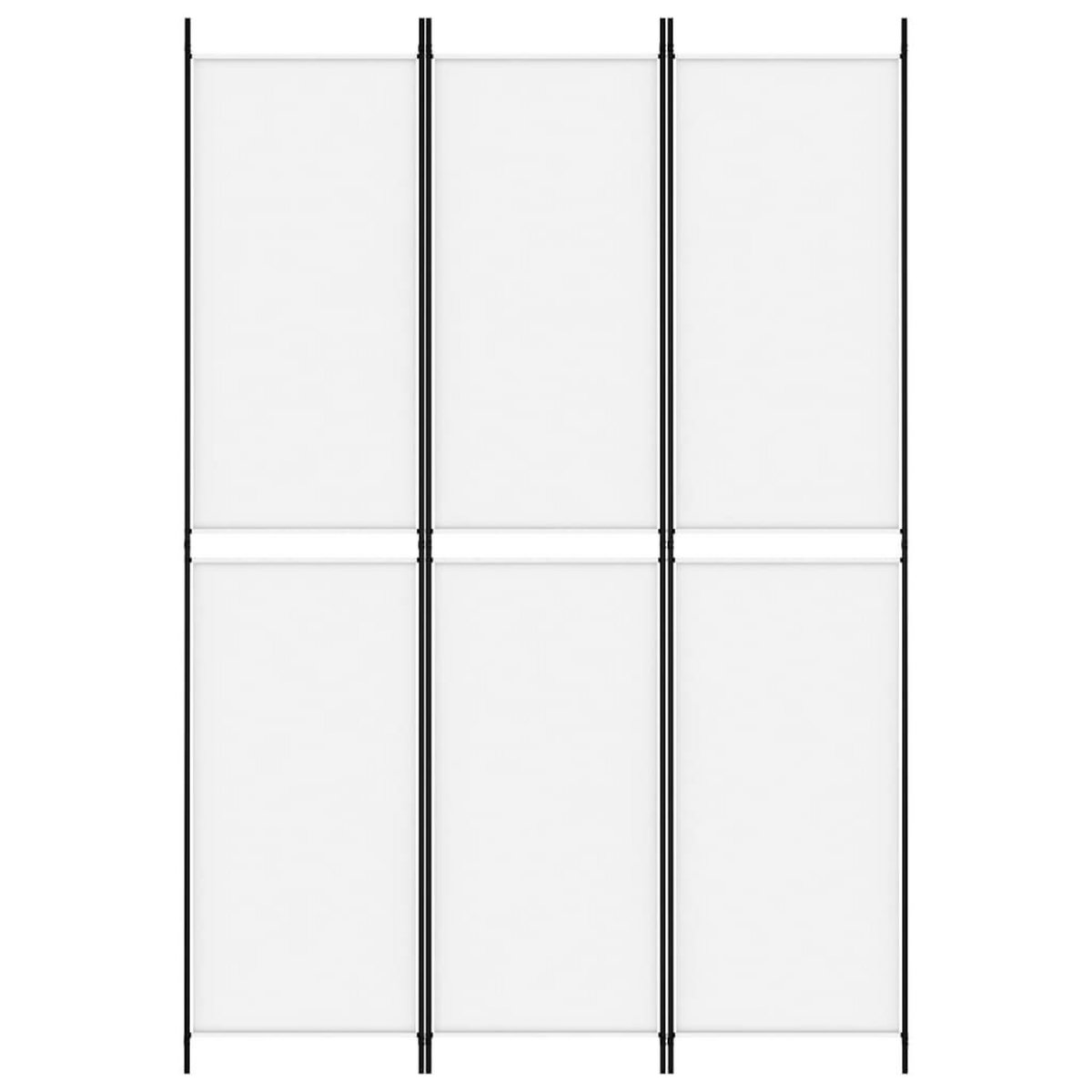 VIDAXL Cloison de separation 3 panneaux Blanc 150x220 cm Tissu