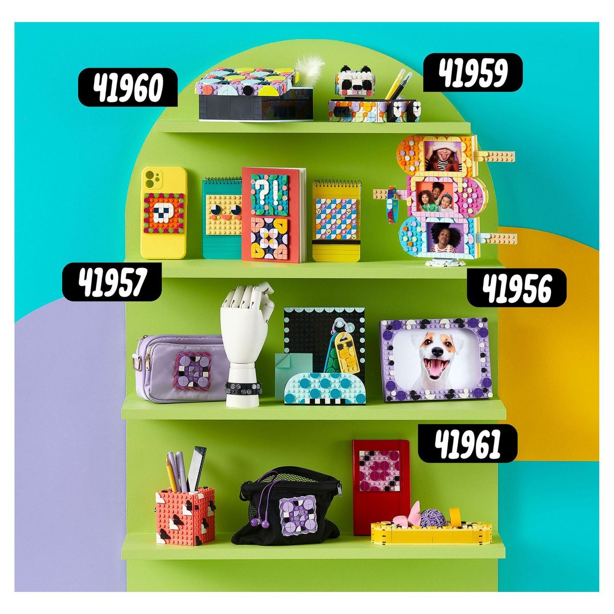 LEGO DOTS 41960 La Grande Boîte, Loisir Créatif de Rangement de Chambre d'Enfants