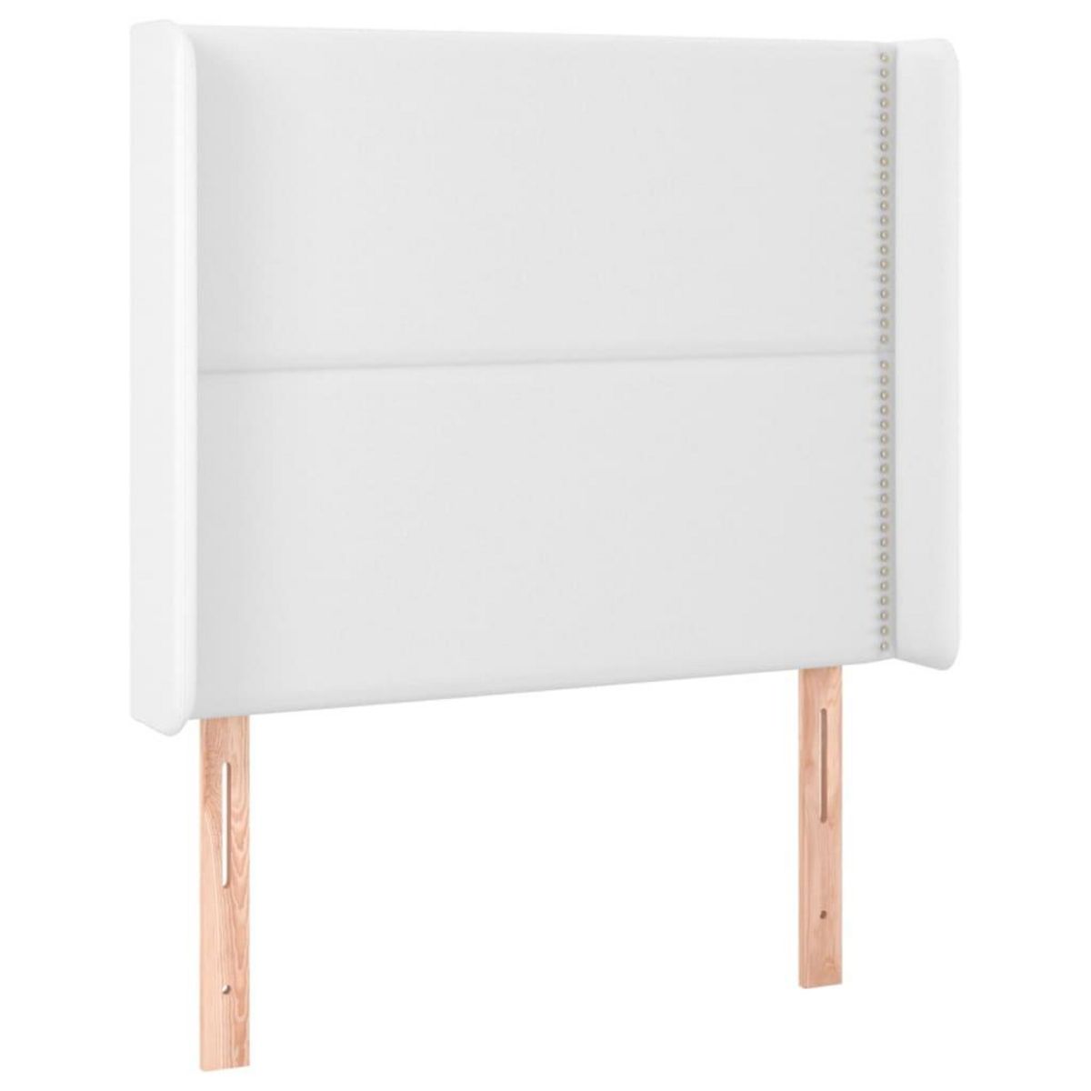 VIDAXL Tete de lit avec oreilles Blanc 93x16x118/128 cm Similicuir