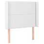 Voir la diapositive 2 : VIDAXL Tete de lit avec oreilles Blanc 93x16x118/128 cm Similicuir