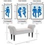 Voir la diapositive 3 : HOMCOM Banc banquette design contemporain accoudoirs courbés grand confort 102L x 31l x 51H cm gris clair